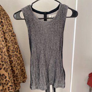 Madewell Striped Gray Top - Small with a tie in the back